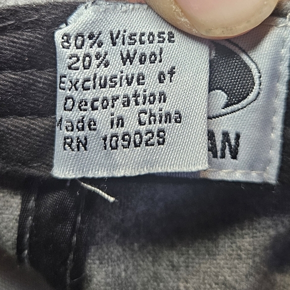 Batman Baseball Cap Wool Blend Adjustable Gray - Picture 3 of 6